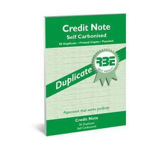 Picture of A5 Credit Note Duplicate